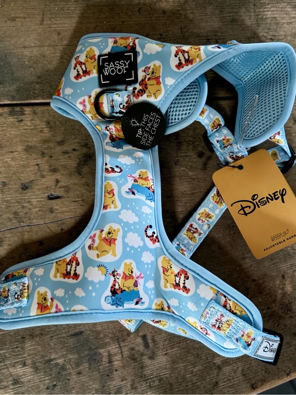 Sassy Woof Disney Winnie Pooh & Tigger Adjustable Dog Harness LRG NWT